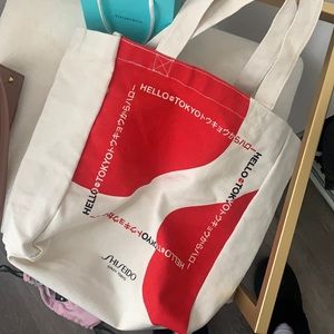 Shiseido canvas tote